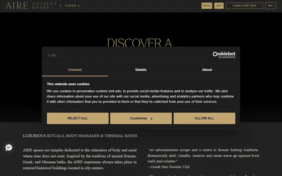 Beaire website preview
