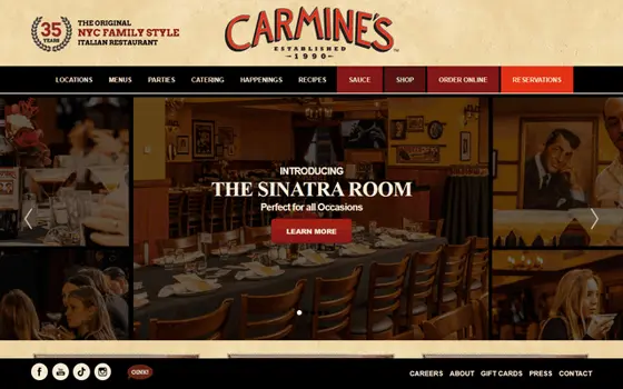 Carminesnyc website preview
