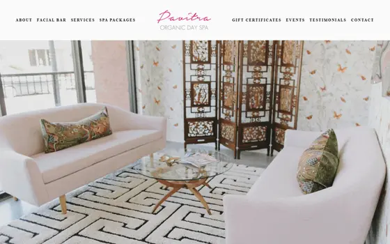 Pavitraorganicdayspa website preview
